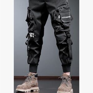 Bershka Black Cargo Pants for boy